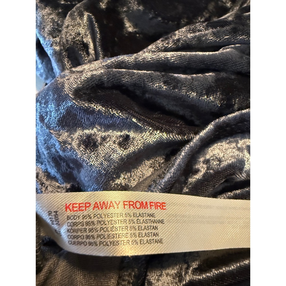Intimately Free People Crushed Velvet Puff Sleeve Bodysuit Grey boho whimsi Y2K - Picture 7 of 7